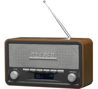 Denver Radio DAB-18 – Analógica y digital DAB+/FM, altavoces 4 W, pantalla LCD – Negro/Madera