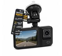 Denver Dashcam Cámara Coche, Camara Coche Grabadora, Dash CAM | Doble cámara, 1080P frontal, 480P interior, G-Sensor, Grabación en bucle, IR, Pantalla IPS 2", MicroSD 64GB, USB-C