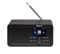 Denver DIR-200 Radio inteligente compacta por Internet/DAB+/FM con pantalla a color, Bluetooth y alarma dual, funciona con red y batería