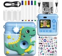 Denver KPC-1363 Cámara Infantil con impresión térmica Azul, Pantalla 2”, vídeo 1080p, Fotos 20 MP, 3 Rollos incluidos