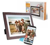Denver - PFF-1042DWMK2 marco fotográfico digital Madera 25,6 cm (10.1") Pantalla táctil Wifi