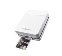 Denver MCP-6010 - Mini impresora fotográfica portátil para smartphone, impresora a color con Bluetooth 5.2, 600 DPI, iOS y Android, impresora fotográfica portátil con batería, incluye cartucho y 20