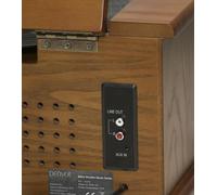 Denver MCR-50MK2 Tocadiscos Retro De Madera Radio CD Cassette USB MP3 Cinch