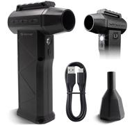 Denver Mini Soplador de Aire Potente, Batería 6000 mAh, 110000 RPM, USB C | Soplador de aire potente, 110000 RPM, Batería 6000 mAh, USB C, Luz LED, 2 boquillas, Pantalla de batería