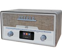 Denver MDA-525LW Microcadena Dab+/FM con CD, Bluetooth, USB, Pantalla TFT, 20 presintonías, 2 x 5 W RMS, Madera Clara