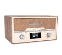 Denver Minicadena HiFi Dab+ con CD, Bluetooth y USB, Madera Clara | Minicadena HiFi: DAB+/FM, 20 presintonías, CD, Bluetooth, USB, pantalla TFT, alarma y 2 × 5 W RMS