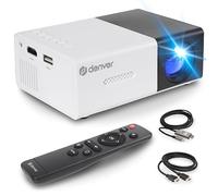 Denver PR-1000 Mini proyector LED, HDMI, USB, MicroSD, 30 ANSI lúmenes, lámpara LED hasta 30000 h, Compacto