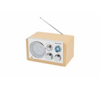 Denver radio am/fm con aux madera clara