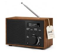 Denver Radio Portátil Digital Dab+, FM, Radio Digital Portátil, 4 Pilas AA | Radio portátil digital, DAB+, FM, Radio reloj, 4 pilas AA, Adaptador incluido, LCD, Sleep/Snooze, Salida auriculares