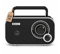 Denver Radio Portátil Pequeña, Radio a Pilas, FM Analógica, Negro | Radio portátil, radio a pilas, FM analógica, formato pequeño, mini receptor, con cable, antena telescópica