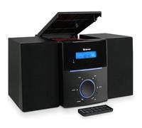 Denver Reproductor de CD, CD Player HiFi, Equipo de Música para Casa | Reproductor de CD, Radio FM, Minicadena HiFi, 2 altavoces, AUX, salida de auriculares, mando a distancia, doble alarma