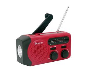 Denver SCR 2010 radio de emergencia AM/FM con panel solar (incluye linterna)