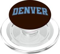 Denver - Texto Retro de Estilo Vintage Azul Claro PopSockets PopGrip para MagSafe