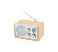 Denver - TR-63LW radio Personal Analógica Bamboo, Plata