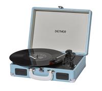 DENVER VPL-120 Tocadiscos Vinilo Azul - USB - Altavoces - 33 1/3, 45, 78 rpm