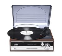 Denver VPR-190 Tocadiscos de vinilo con radio FM. Altavoces incorporados. Acabado de madera. Cabeza de cerámica
