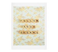 Deny Designs Happee Monkee Follow Your Dreams Art, Imprimir 3