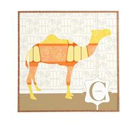 Deny Designs Jennifer Hill - Cuadro enmarcado para pared, Señor Camel, Small (12" x 12")
