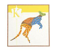 Deny Designs Jennifer Hill - Cuadro enmarcado para pared, Señor Canguro, Large (30" x 30")