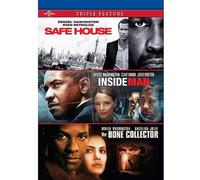Denzel Washington Triple Feature Safe House, Inside Man & Bone Collector DVD