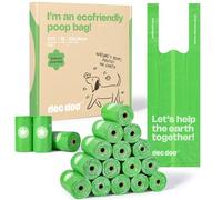 Deo Doo Bolsas para excrementos de perro con asas, 18 rollos, 270 unidades, tamaños grandes, a prueba de fugas y extra gruesas, rollos de repuesto para pasear perros pequeños y medianos, gatos, arena