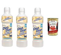 Deo Due Ammorbidente Concentrato Fleur Blanche - Suavizante concentrado (3 x 1 L, aroma de lavandería de larga duración, para todos los tejidos, ropa, toallas y polpa italiana)