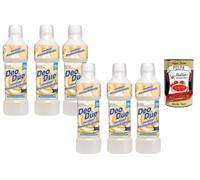 Deo Due Ammorbidente Concentrato Fleur Blanche - Suavizante concentrado (6 x 1 L, aroma de lavandería de larga duración, para todos los tejidos, ropa, toallas y polpa italiana)