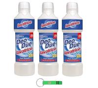 DEO DUE Detersivo Lavatrice Fiori Azzurri, Detersivo Lavadora Líquido, 25 lavados 1000 ml + Llavero Beni Culinari