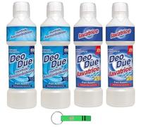 DEO DUE Fiori Azzurri, 2 x detergentes de 1 litro + 2 suavizante concentrado de 1 litro + llavero Beni Culinari gratuito