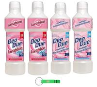 DEO DUE Fiori Rosa - Pack de prueba (2 detergentes de 1 litro + 2 suavizante concentrado de 1 litro + llavero Beni Culinari gratuito)