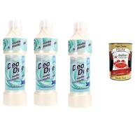 Deo Due Morbido - Suavizante concentrado "Fiori d'Acqua/Waterflowers" 3 x 1 L - Lavado extra suave, aroma fresco de larga duración, para todos los tejidos + Polpa italiana Gourmet