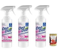 Deo Due Profumatore Floreale Ambiental Spray neutralizador de olores, pack de 3 unidades (3 x 500 ml) - Spray aromático para habitaciones, textiles y hogar, elimina los malos olores + Polpa italiana