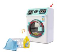 deO Lavadora para Niños con Luces y Sonidos, Juguete Educativo con 4 Programas de Lavado, Juguetes del Hogar, Kit de Lavandería Incluye Variedad de Accesorios de lavandería y Limpieza