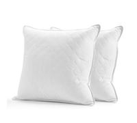 Deodar Almohada de Pluma 80x80, Almohada de Lujo para Dormir de Pluma de Ganso, 100% Algodón Orgánico Funda, Lavable, Certificación Öko-Tex y RDS, 2 Piezas