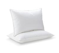 Deodar Juego de 2 almohadas de plumas de 48 x 74 cm, con relleno de 1000 g, 85% plumas de ganso, 15% plumón de ganso, funda de algodón hipoalergénica, lavable a máquina, certificado Öko-Tex y RDS