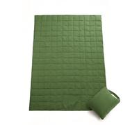 Deodar Manta de Camping termoaislante 150 × 200 cm, Repelente al Agua, Resistente al Viento y cálida, función Poncho, certificación Oeko-Tex, Verde Militar, con Bolsa de compresión
