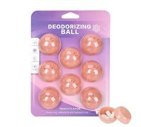 Deodorizer Balls - 8Piece Natural Long-Lasting Adhesive | Cat Odor Eliminator Air Freshener Balls | Lemon Scented, Removes Smells from Nest Mat Cage Litter Box Shoes Closet Wardrobe Carpets