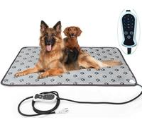 DEOMAN Almohadilla térmica para mascotas que mantiene a los perros y gatos calientes, temporizador inteligente extragrande, control preciso de temperatura, impermeable, material duradero, fácil de