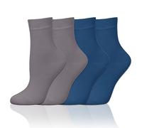 DeoMed Calcetines infantiles exclusivos antibacterianos y antifúngicos, KidDeo, 4 pares, azul, gris, 33-35