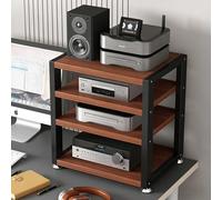 DEOPXF 2/3/4 Estantes Mueble HiFi Mueble Equipo HiFi Almacenamiento Multinivel de Gran Capacidad Fácil de Instalar Soporte HiFi Adecuado para Dormitorio Y Estudio(Teak,45x35x48cm)