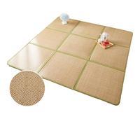 DEOPXF Esteras De Tatami Tradicionales Japonesas Almacenamiento Plegable Colchones Futón Japoneses Empalme Sin Costuras Ahorra Espacio(Pattern9,4squares120x120cm)