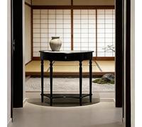 DEOPXF Mesa Consola Entrada de Madera Maciza Almacenamiento 2 Niveles Clásica Y Elegante Resistente Y Duradera para Entrada & Sala de Estar(Negro,60x30x80cm)