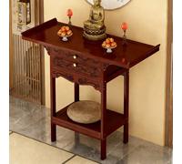 DEOPXF Mesa de Altar Budista de Bambú Natural Diseño Vintage Elegante Compartimentos Multi-Niveles para Incienso Y Objetos Sagrados Soporta 100kg(Red Sandalwood,50x40x100cm)