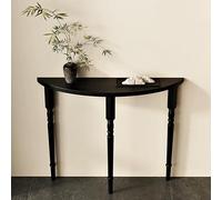 DEOPXF Mesa de Entrada Y Mesa de Sofá de Madera de Pino Sólido Técnicas de Torneado Tradicional con Bordes Redondeados Construcción Robusta(Negro,100x25x90cm)