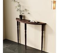 DEOPXF Mesa de Entrada Y Mesa de Sofá de Madera de Pino Sólido Técnicas de Torneado Tradicional con Bordes Redondeados Construcción Robusta(Walnut,80x25x90cm)