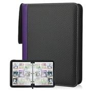 Deoyibu Álbum de 900 tarjetas coleccionables, álbum de recortes con 9 compartimentos, 50 páginas para organizadores de tarjetas, carpeta de PU, para tarjetas deportivas, MTG, TCG, tarjetas Yugioh,