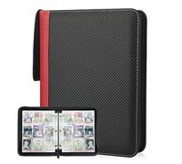 Deoyibu Álbum de 900 tarjetas coleccionables, álbum de recortes con 9 compartimentos, 50 páginas para organizadores de tarjetas, carpeta de PU, para tarjetas deportivas, MTG, TCG, tarjetas Yugioh,