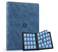 Deoyibu Álbum de tarjetas coleccionables grande para más de 1000 tarjetas, 16 compartimentos, álbum de recortes con cremallera, carpeta para tarjetas comerciales, para YuGiOh, MTG, tarjetas deportivas