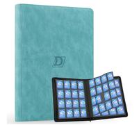 Deoyibu Álbum de tarjetas coleccionables grande para más de 1000 tarjetas, 16 compartimentos, álbum de recortes con cremallera, encuadernación para tarjetas comerciales, para YuGiOh, MTG, tarjetas