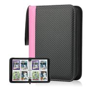 Deoyibu Álbum de tarjetas coleccionables para 440 tarjetas, álbum de recortes con 4 compartimentos, 55 páginas para organizadores de tarjetas, carpeta de PU, para tarjetas deportivas, MTG, TCG,